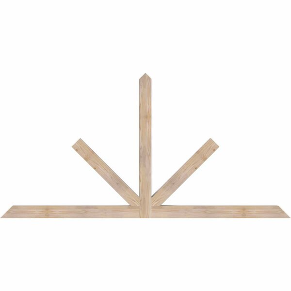 Ekena Millwork Saratoga Smooth Timber Gable Bracket, Douglas Fir, 84"W x 42"H x 3 1/2"D x 3 1/2"F, 12/12 Pitch GBW084X42X0404SAR00SDF - main